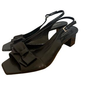 Franco Sarto Women’s Black Slingback Heels Size 8M – EUC